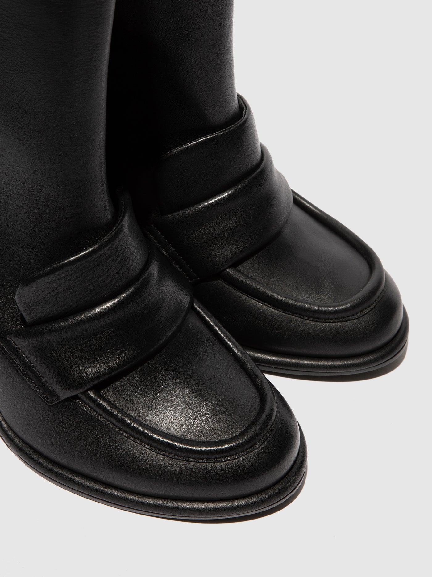 Zip Up Ankle Boots MOIK356FLY BLACK