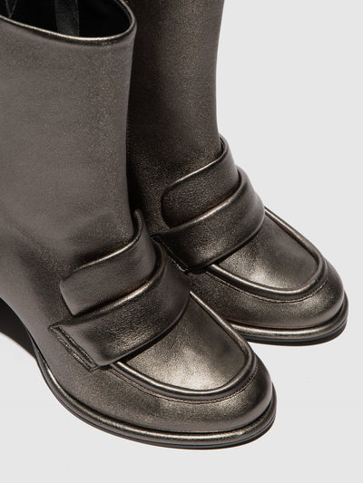 Zip Up Ankle Boots MOIK356FLY GRAPHITE