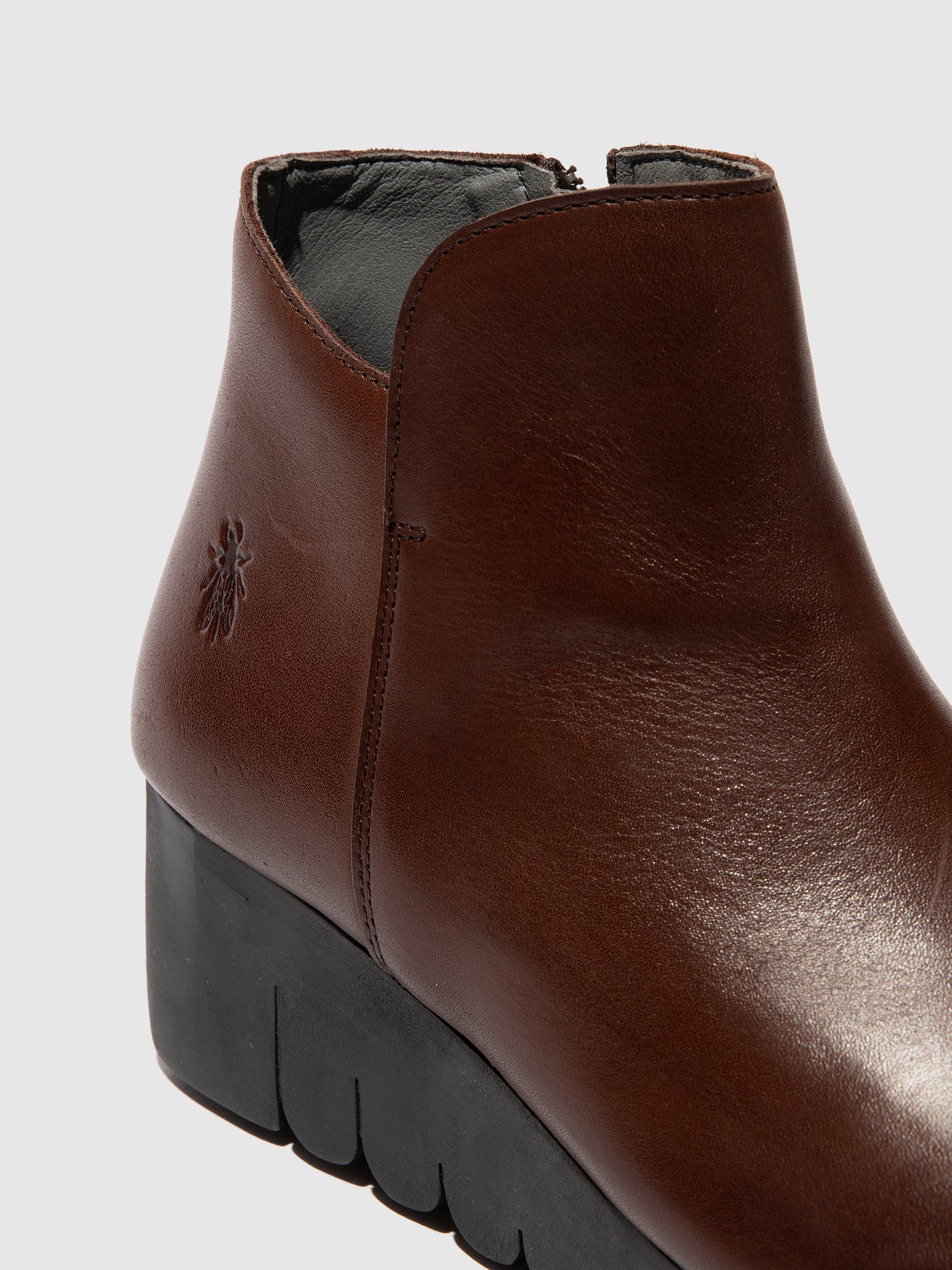 Zip Up Ankle Boots VANG364FLY BROWN