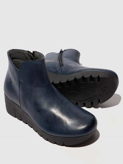 Zip Up Ankle Boots VANG364FLY NAVY