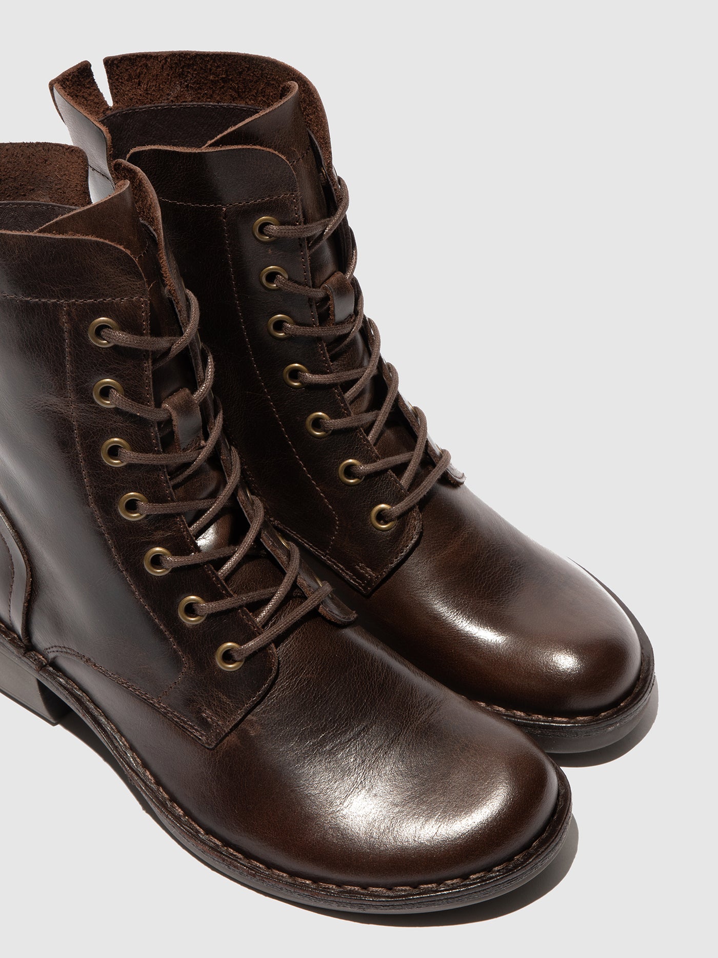 Lace-up Ankle Boots MILU044FLY DARK BROWN