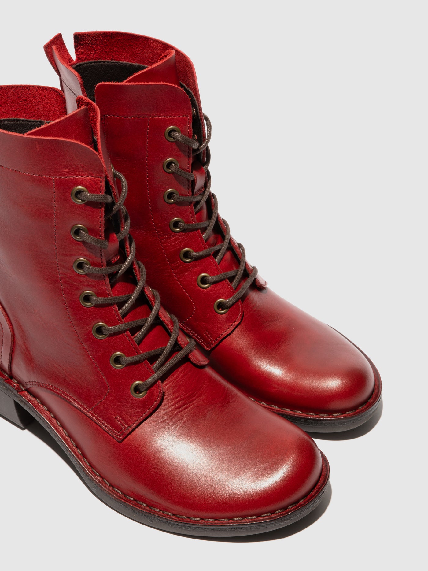 Lace-up Ankle Boots MILU044FLY RED