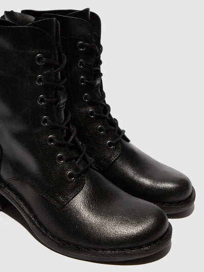 Lace-up Ankle Boots MILU044FLY VALLEY BLACK