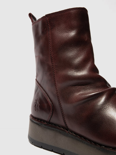 Zip Up Ankle Boots RENO053FLY WINE