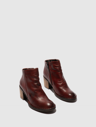 Zip Up Ankle Boots BELL061FLY OXBLOOD