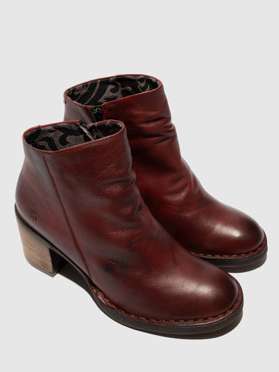 Zip Up Ankle Boots BELL061FLY OXBLOOD