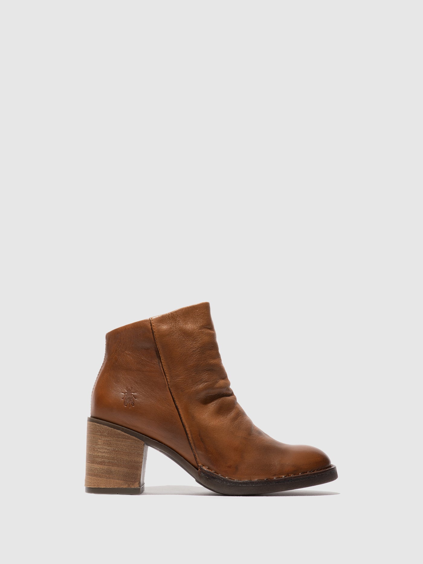 Zip Up Ankle Boots BELL061FLY VELVET COGNAC