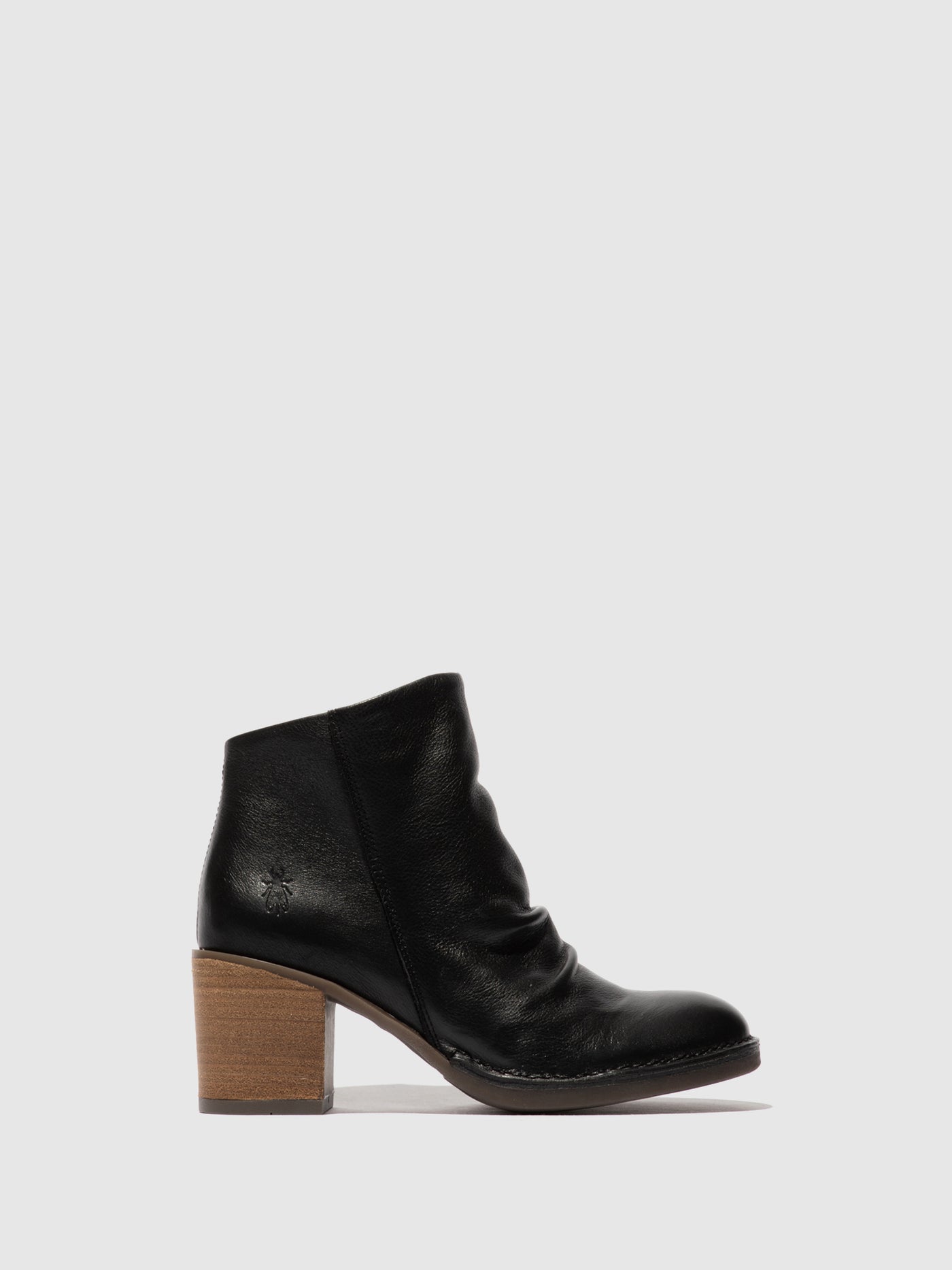 Zip Up Ankle Boots BELL061FLY VELVET BLACK