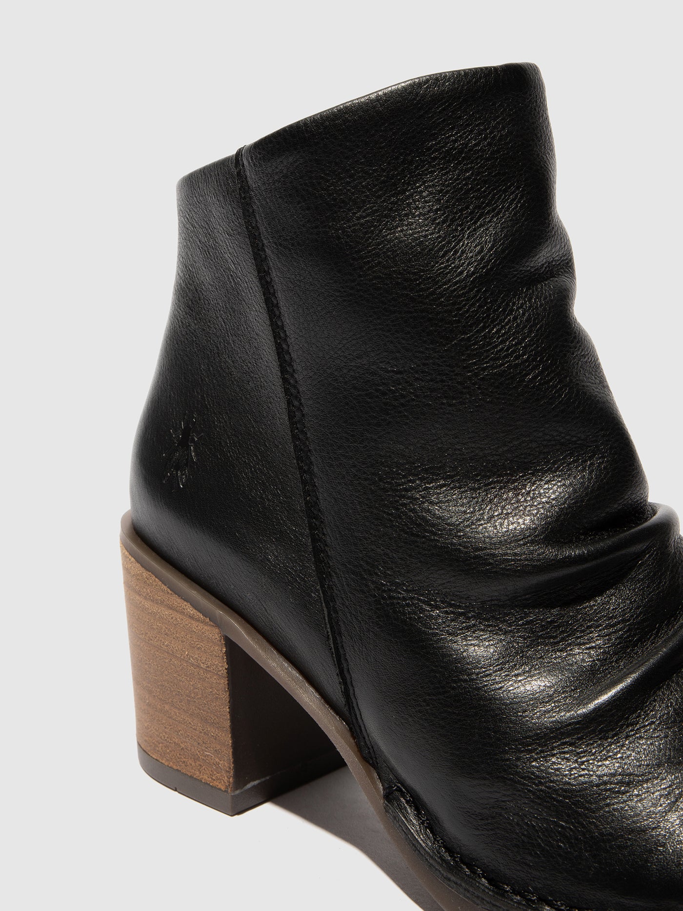 Zip Up Ankle Boots BELL061FLY VELVET BLACK