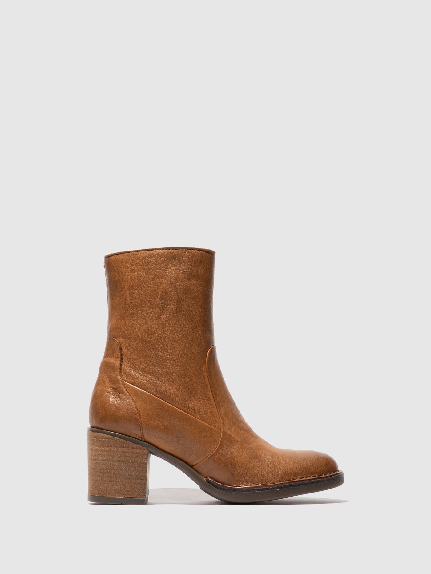 Zip Up Ankle Boots BECY097FLY COGNAC