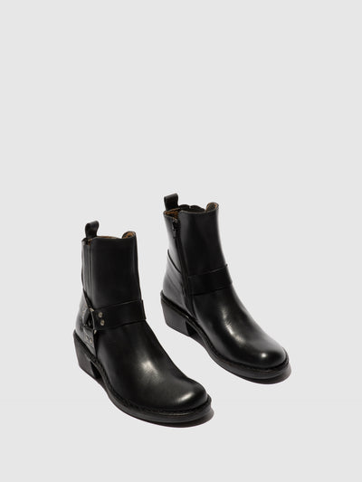 Zip Up Ankle Boots MEBI123FLY BLACK