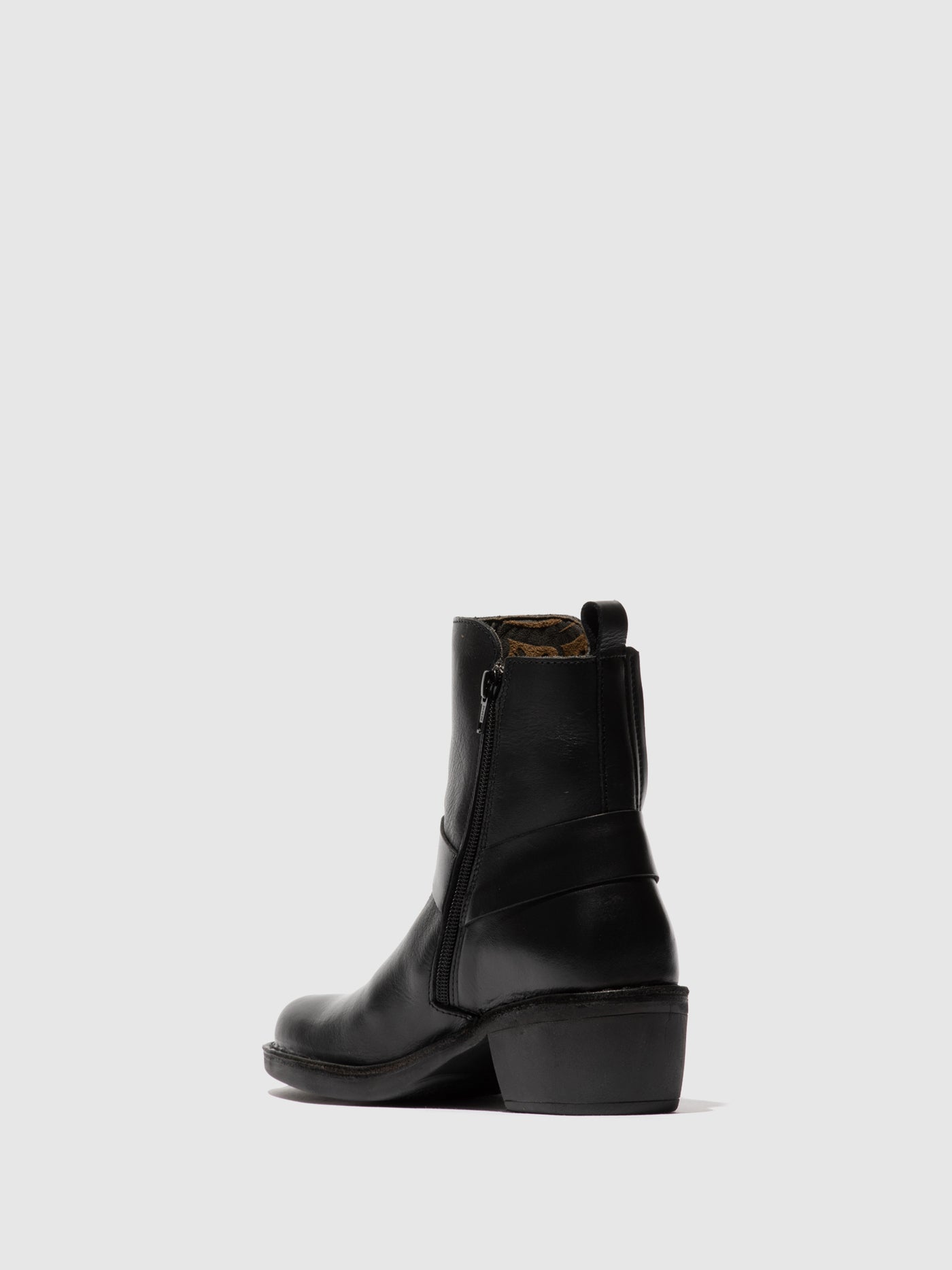 Zip Up Ankle Boots MEBI123FLY BLACK