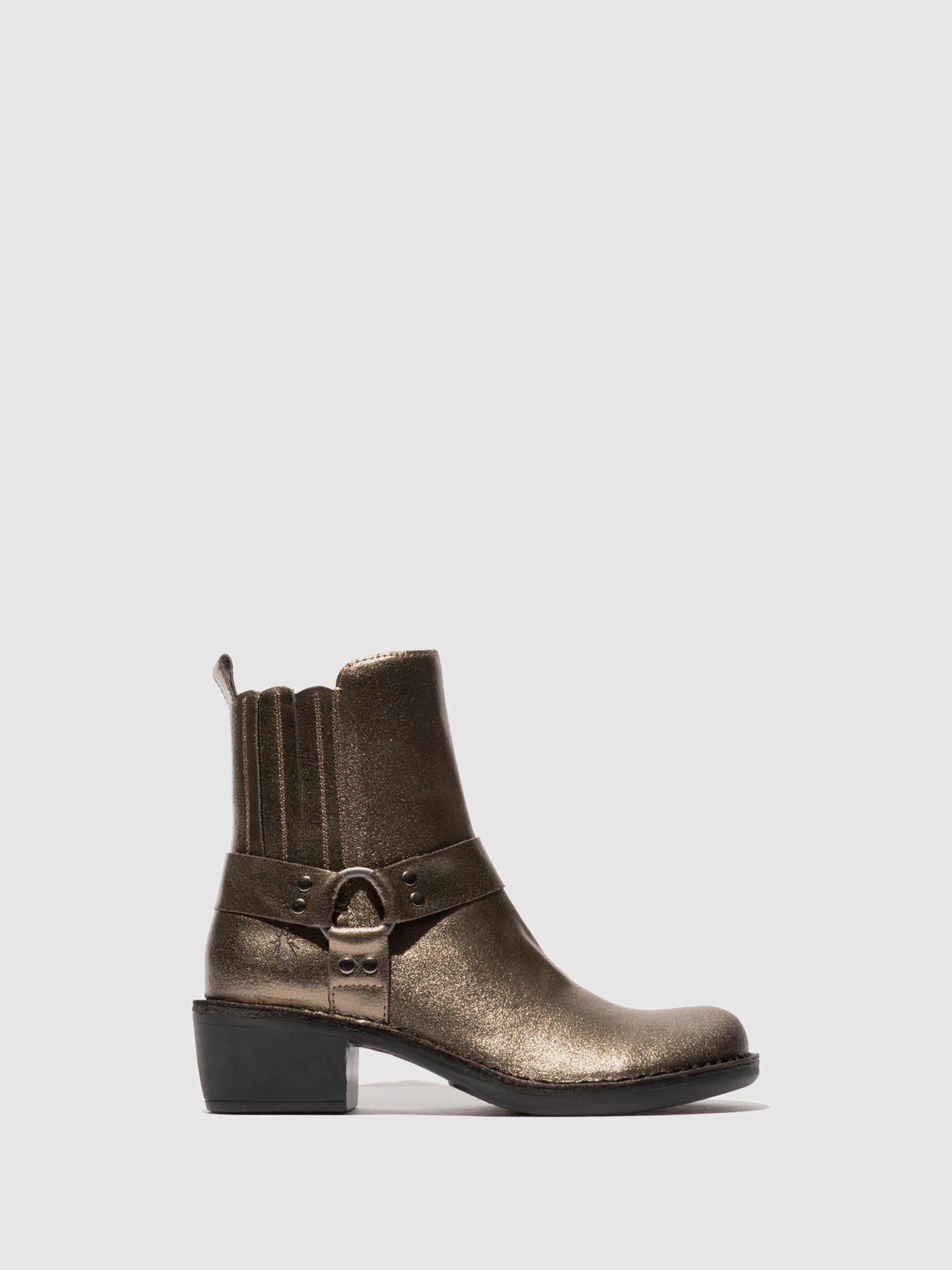 Zip Up Ankle Boots MEBI123FLY DARK GOLD