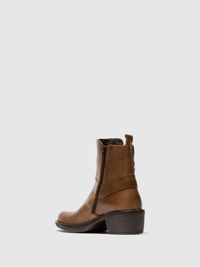 Zip Up Ankle Boots MEBI123FLY CAMEL