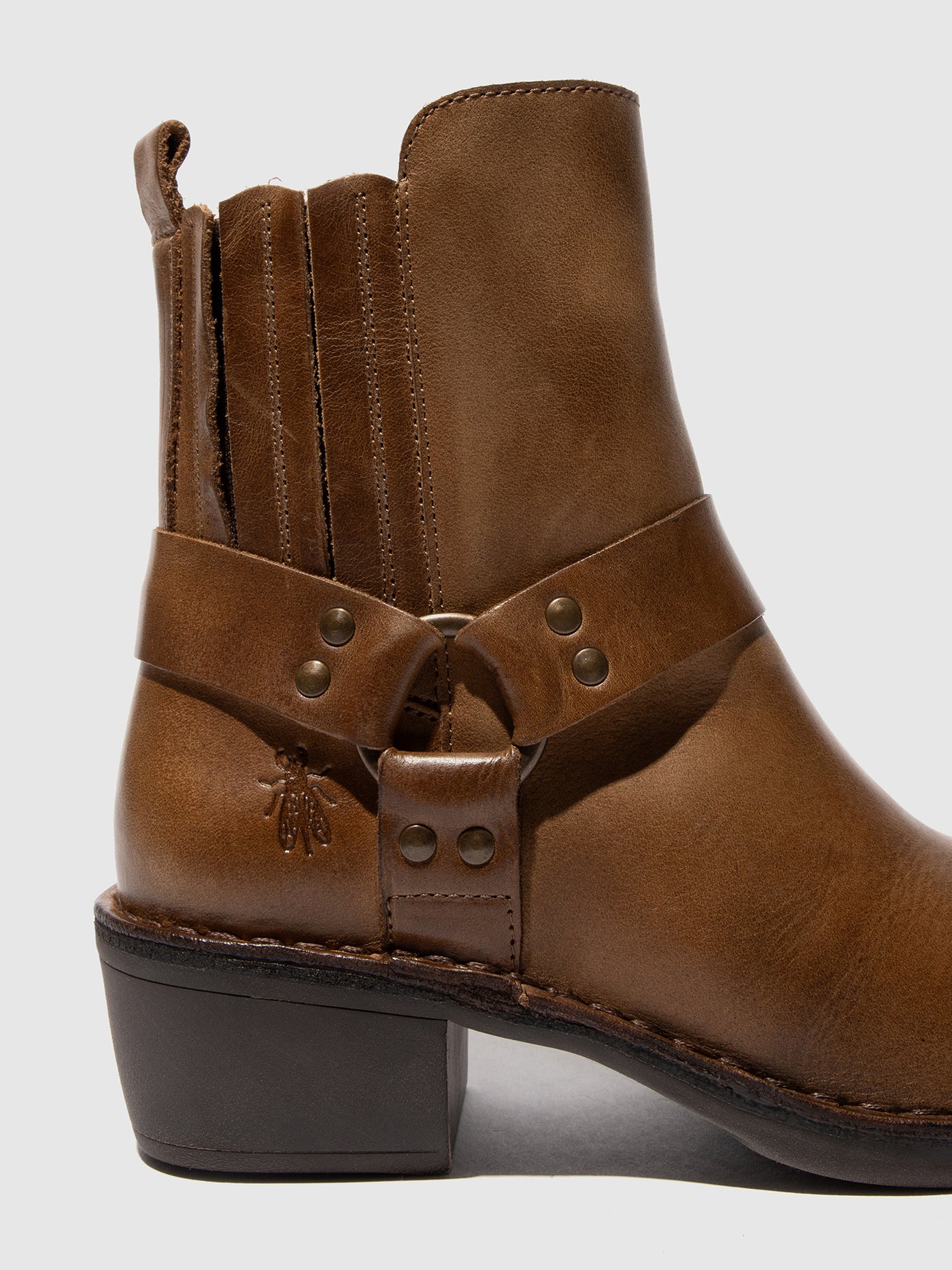 Zip Up Ankle Boots MEBI123FLY CAMEL