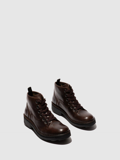 Lace-up Ankle Boots NUXE138FLY DK. BROWN