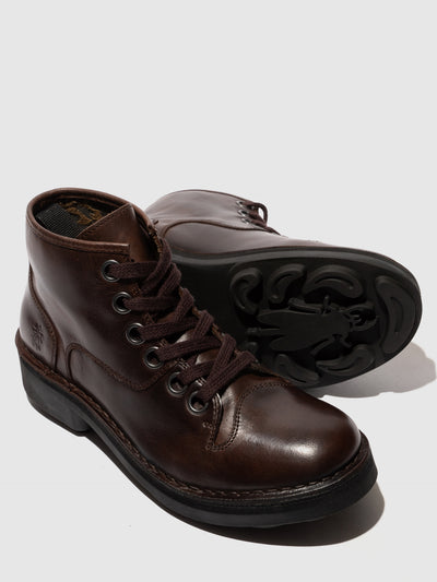 Lace-up Ankle Boots NUXE138FLY DK. BROWN