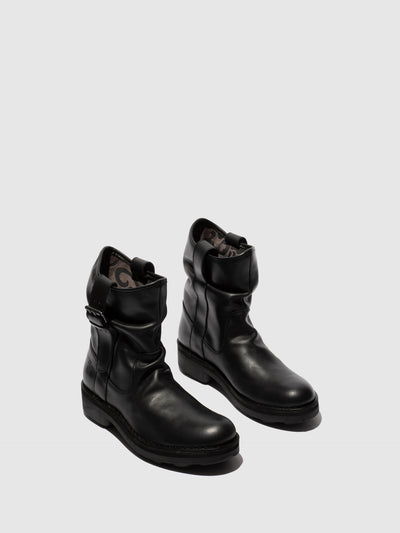 Zip Up Ankle Boots NEIT145FLY BLACK