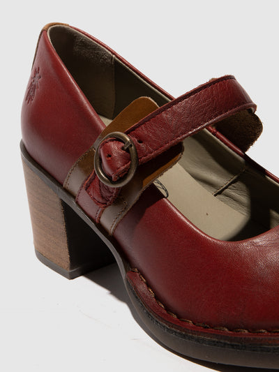 Buckle Shoes BAGY164FLY OXBLOOD/CAMEL