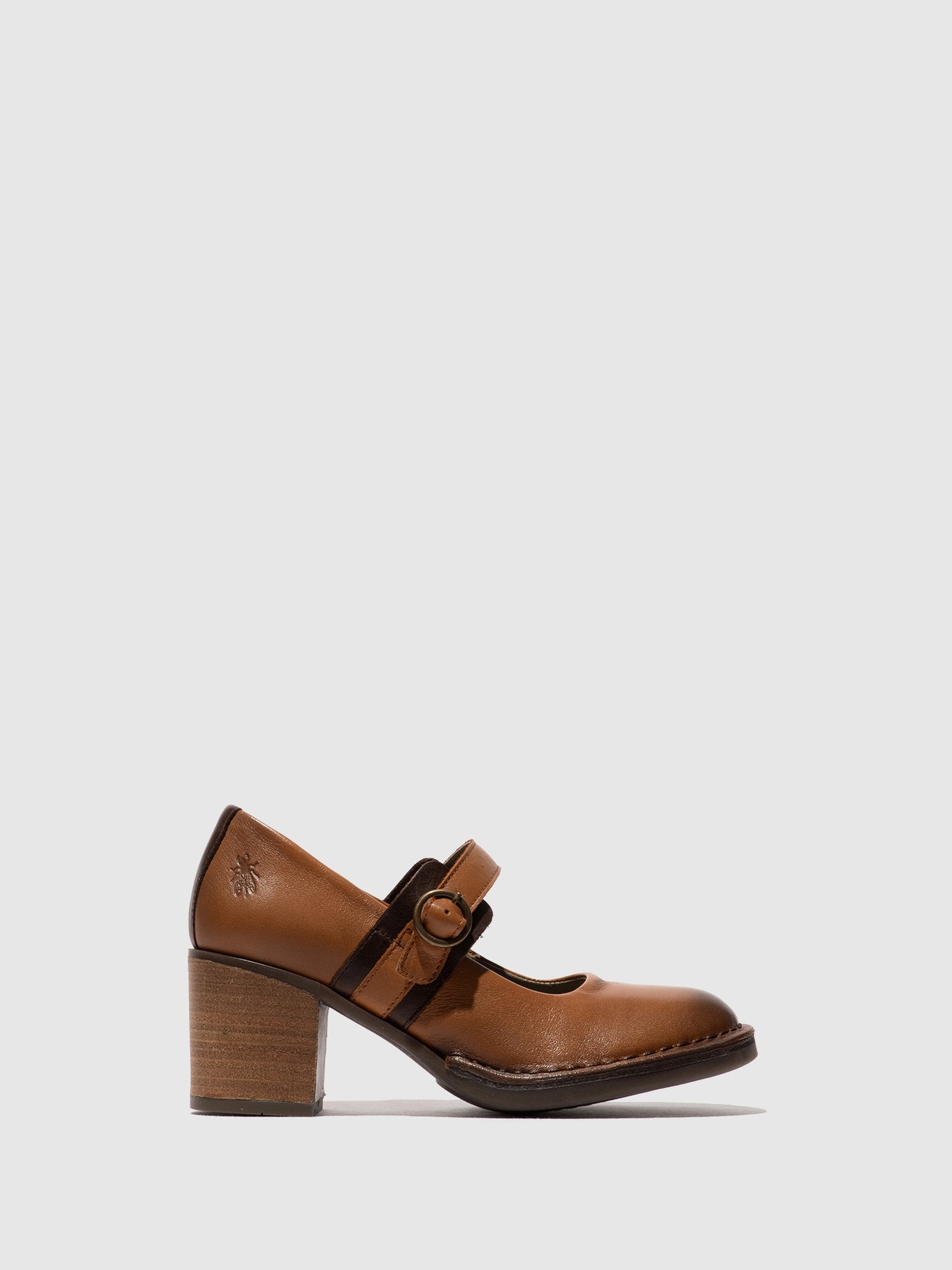 Buckle Shoes BAGY164FLY COGNAC/DK BROWN