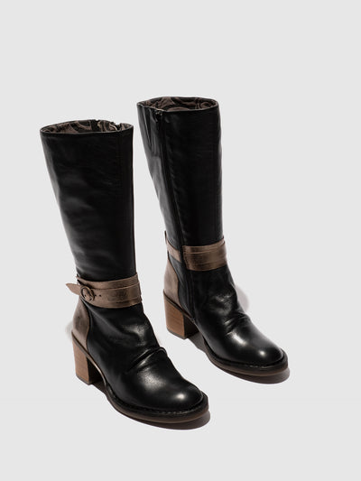 Buckle Boots BEIF165FLY BLACK/DK GOLD