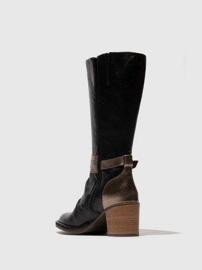 Buckle Boots BEIF165FLY BLACK/DK GOLD