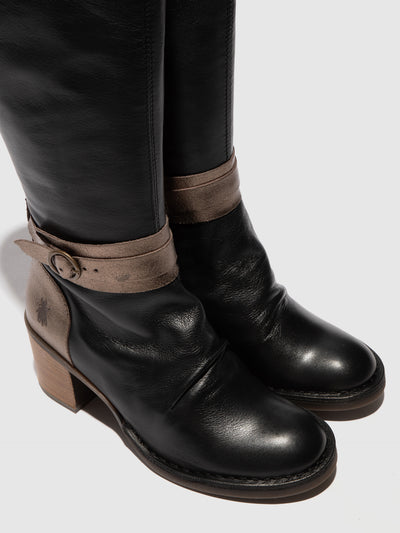 Buckle Boots BEIF165FLY BLACK/DK GOLD