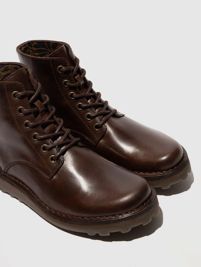 Lace-up Ankle Boots TLIK166FLY DK. BROWN