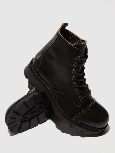 Lace-up Ankle Boots KELF167FLY BLACK