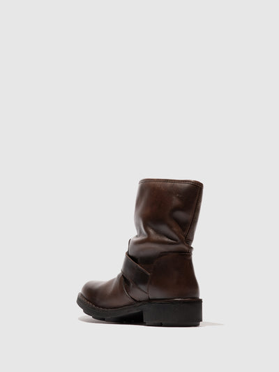 Buckle Ankle Boots NIRE178FLY DK. BROWN