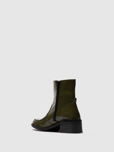 Zip Up Ankle Boots EZIA181FLY SEA KELP