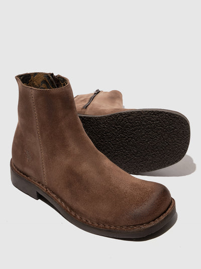 Zip Up Ankle Boots RUPE183FLY TAUPE