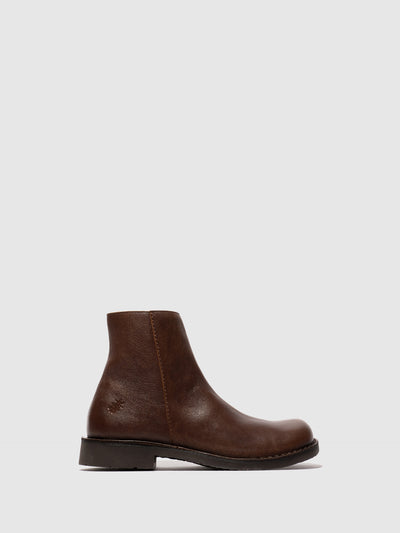 Zip Up Ankle Boots RUPE183FLY BROWN