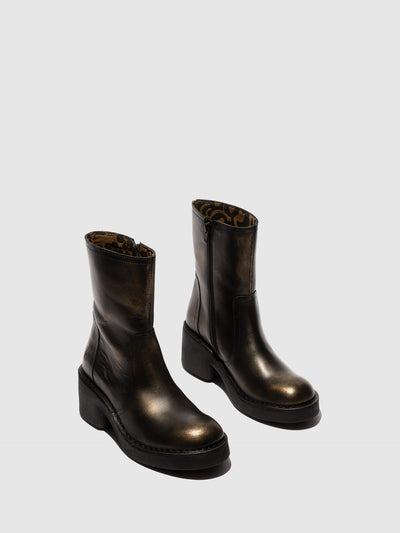 Zip Up Ankle Boots NORE191FLY GOLD