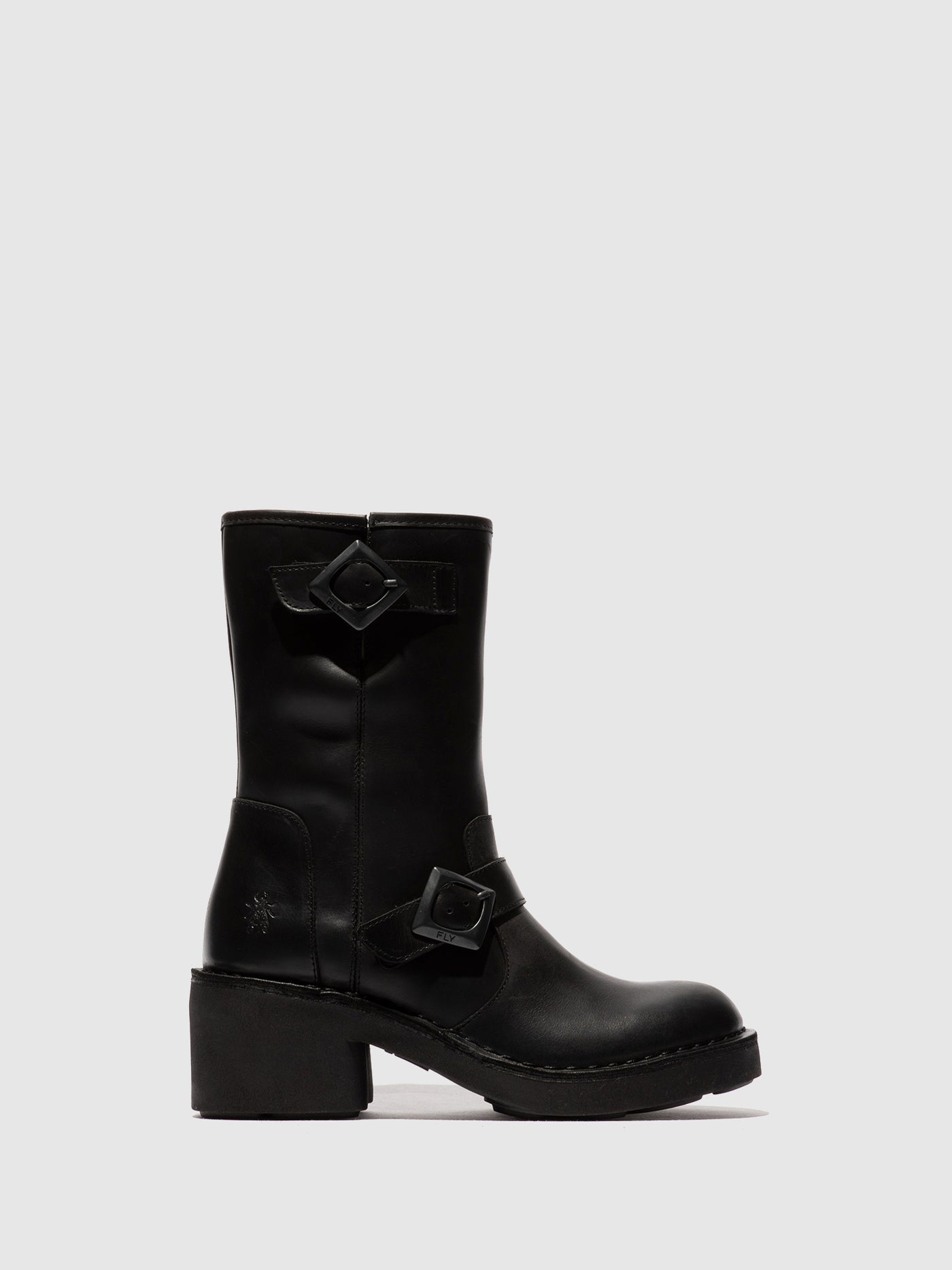 Zip Up Ankle Boots NATY192FLY BLACK