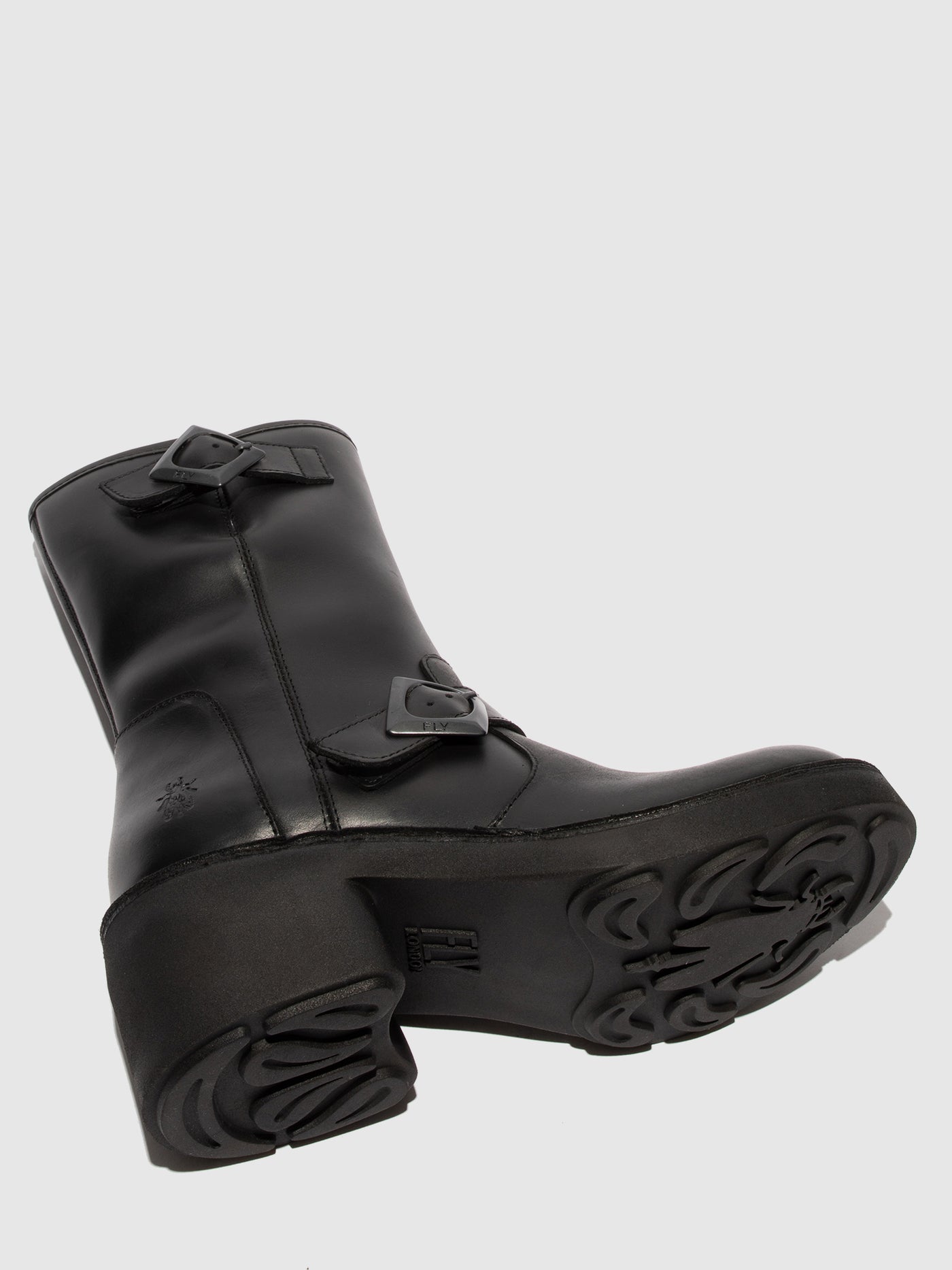 Zip Up Ankle Boots NATY192FLY BLACK