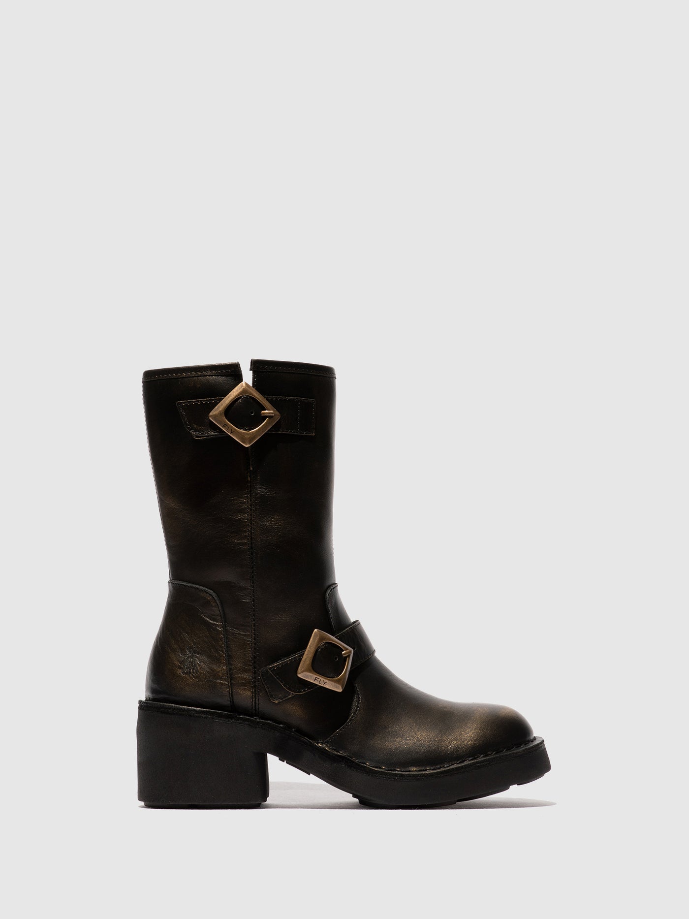 Zip Up Ankle Boots NATY192FLY GOLD