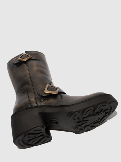 Zip Up Ankle Boots NATY192FLY GOLD