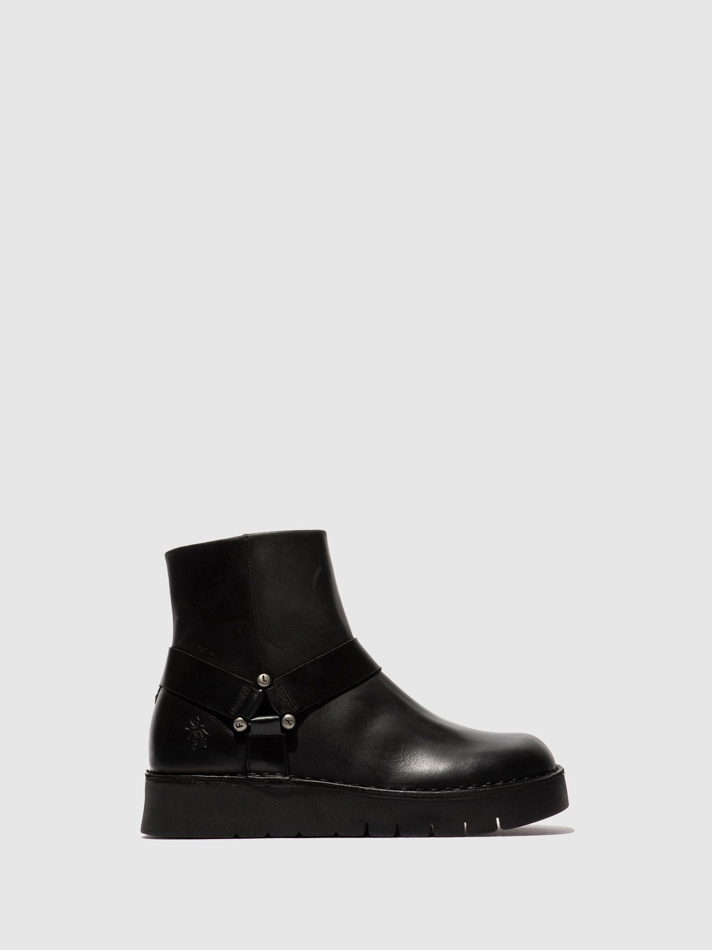 Zip Up Ankle Boots REWI197FLY BLACK