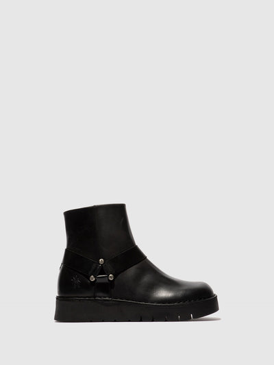 Zip Up Ankle Boots REWI197FLY BLACK