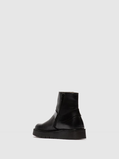 Zip Up Ankle Boots REWI197FLY BLACK