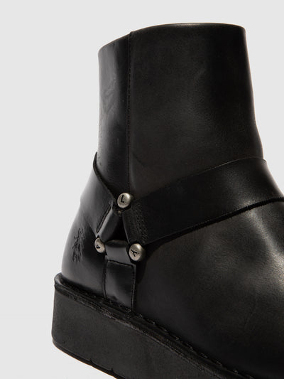 Zip Up Ankle Boots REWI197FLY BLACK
