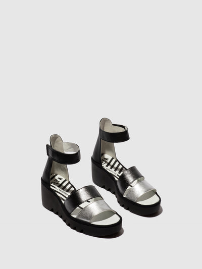 Strappy Sandals BONO290FLY SILVER/GRAPHITE/BLACK