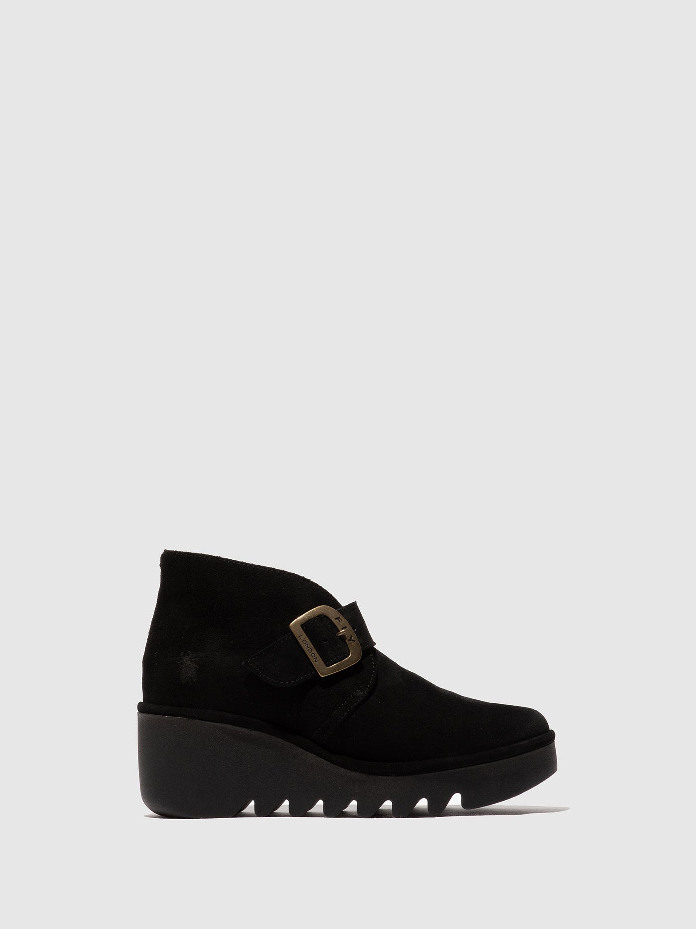 Buckle Ankle Boots BIRT397FLY OIL SUEDE BLACK