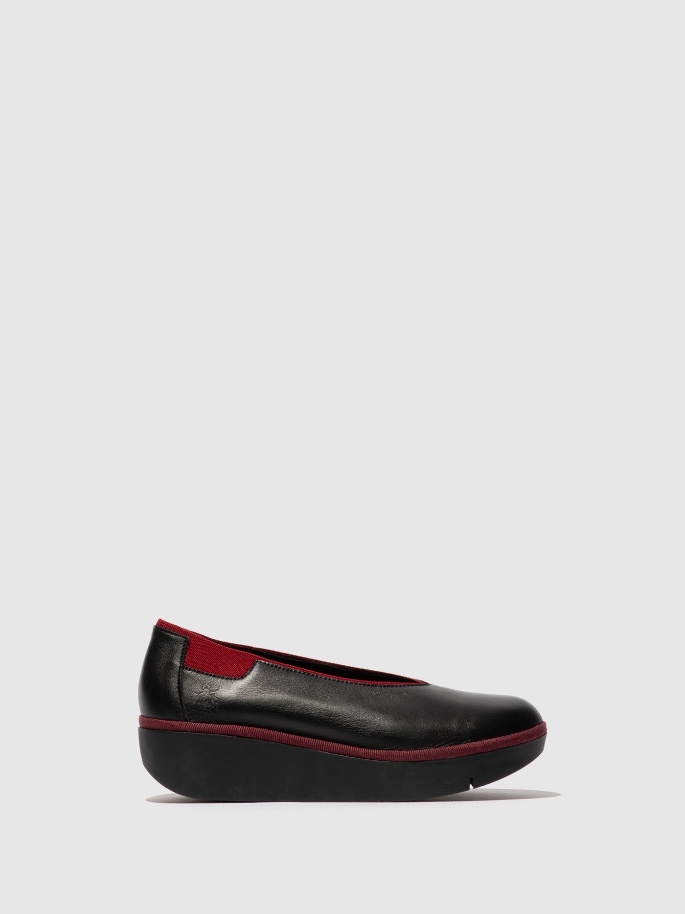 Slip-on Shoes JURY470FLY BLACK (BURGUNDY ELASTIC)