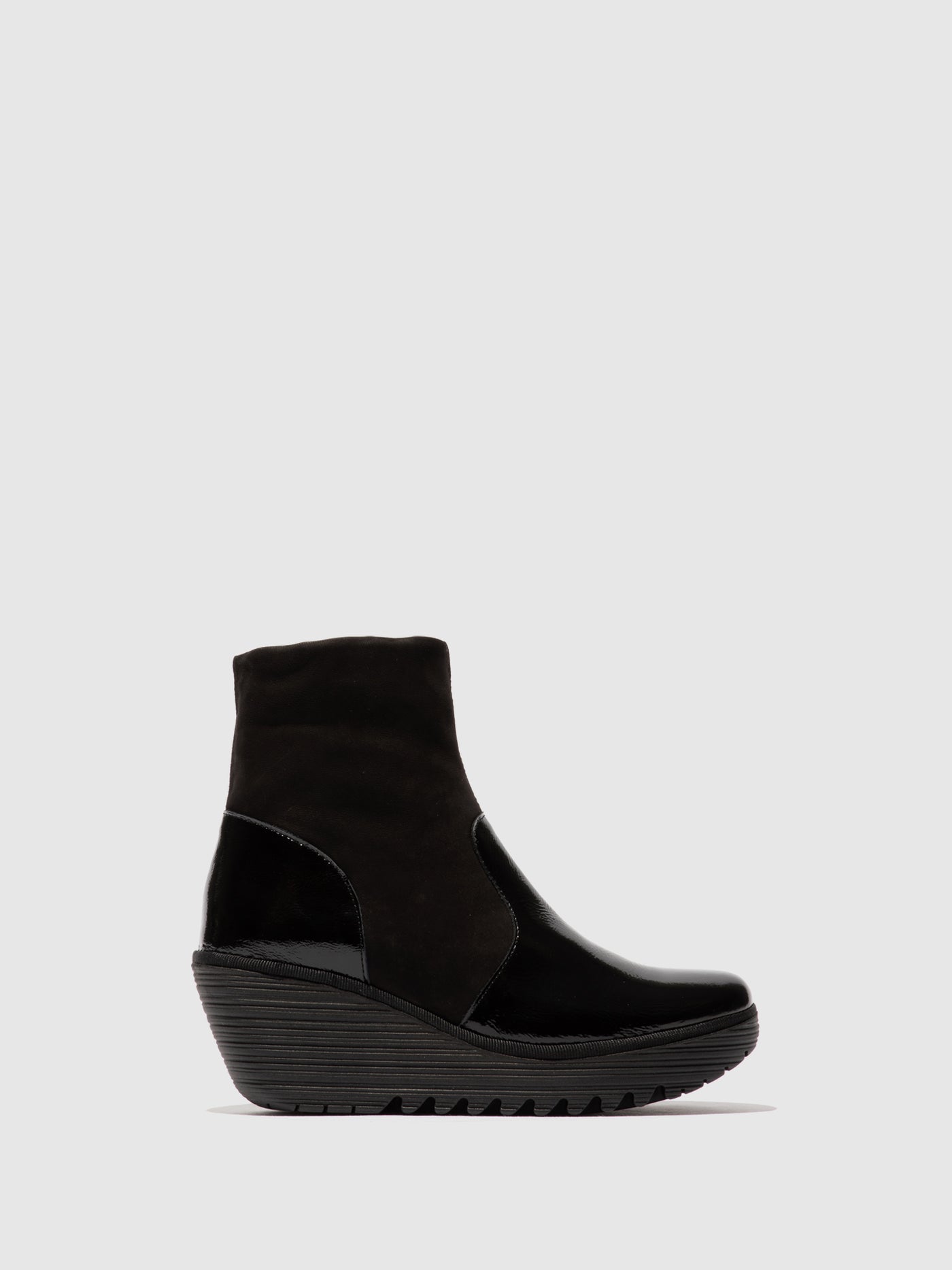 Zip Up Ankle Boots YUXI506FLY BLACK/BLACK