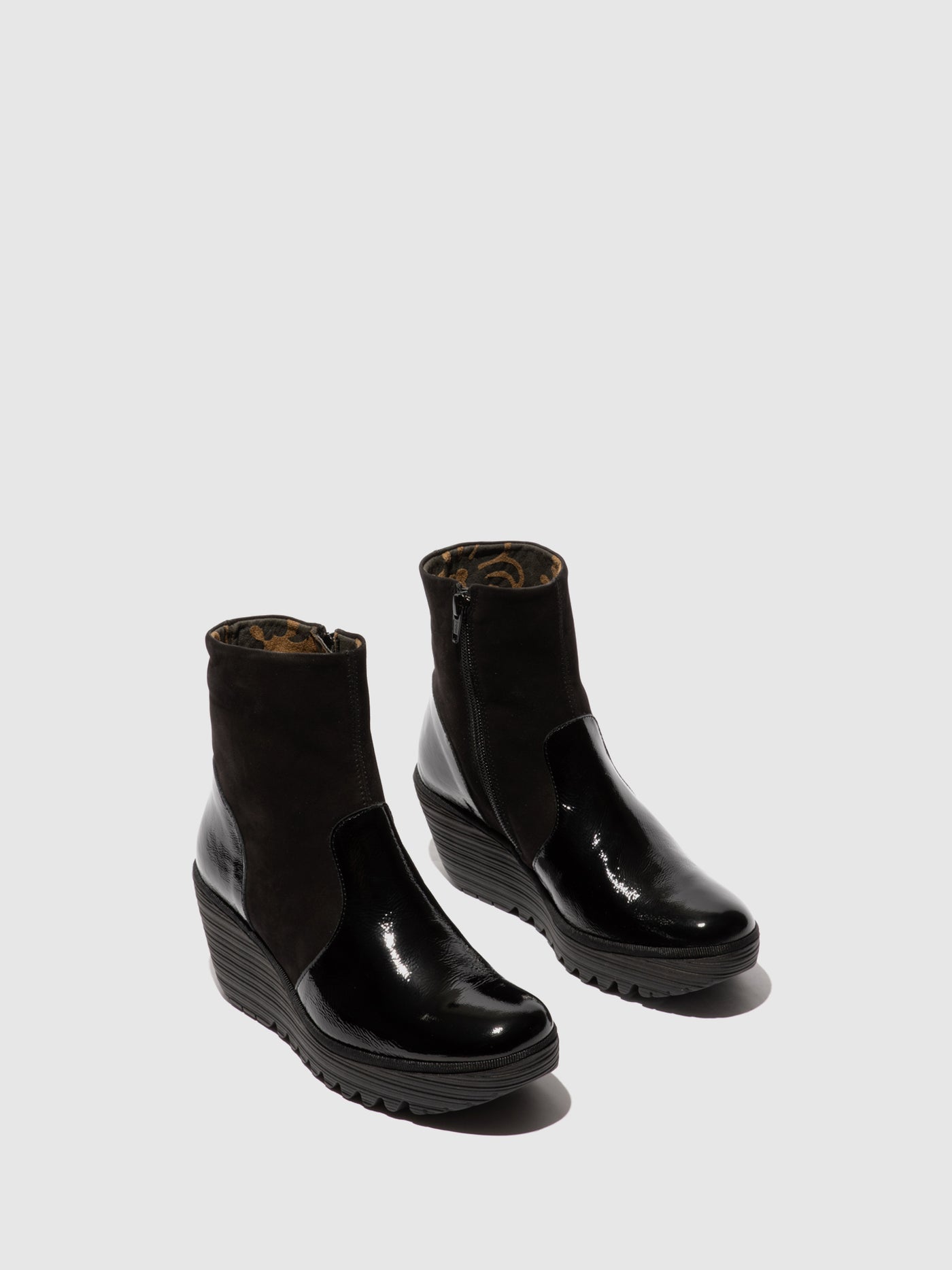 Zip Up Ankle Boots YUXI506FLY BLACK/BLACK