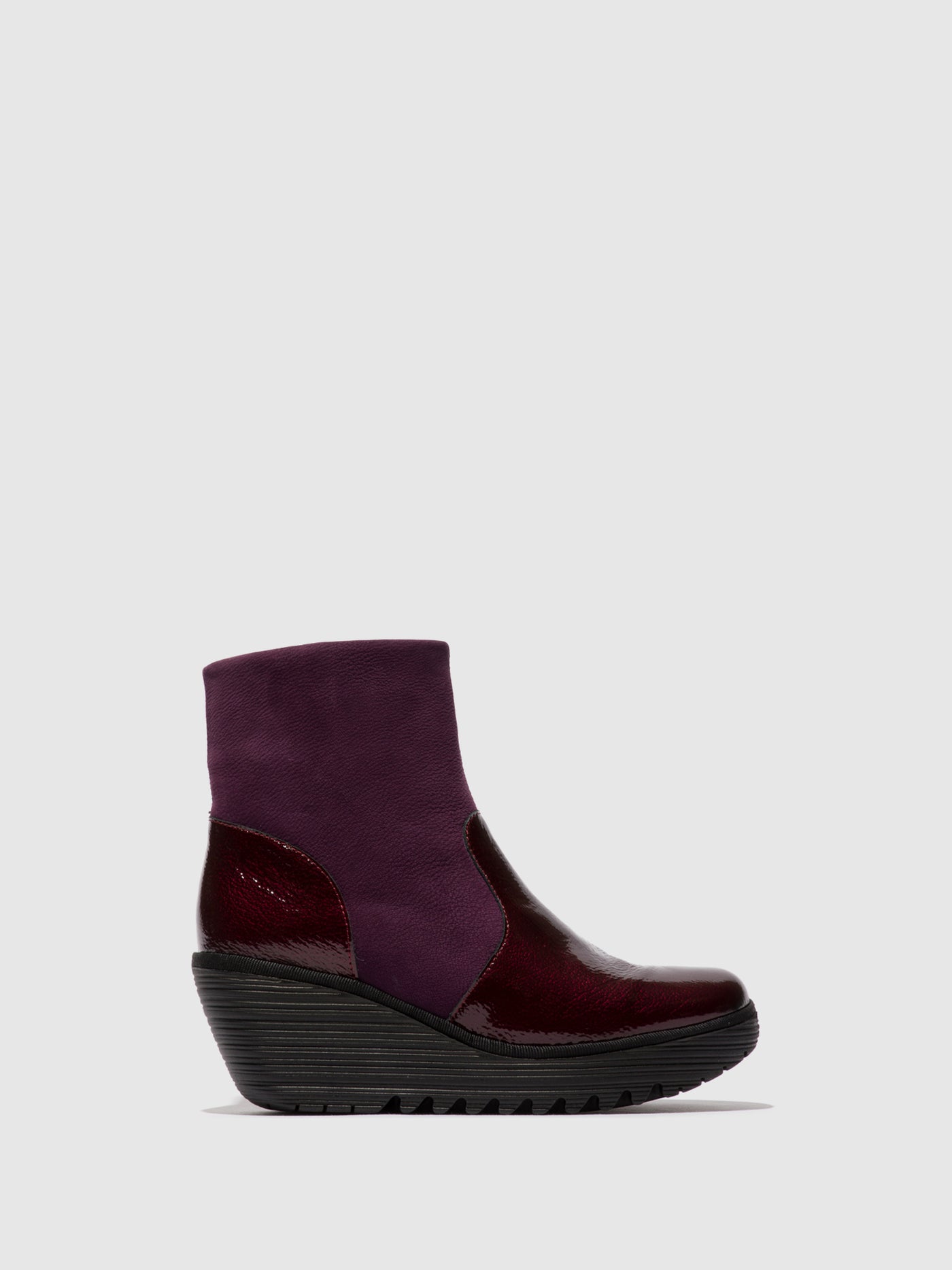 Zip Up Ankle Boots YUXI506FLY BURGUNDY/WINE