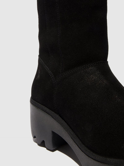 Zip Up Boots TAAB512FLY OIL SUEDE BLACK