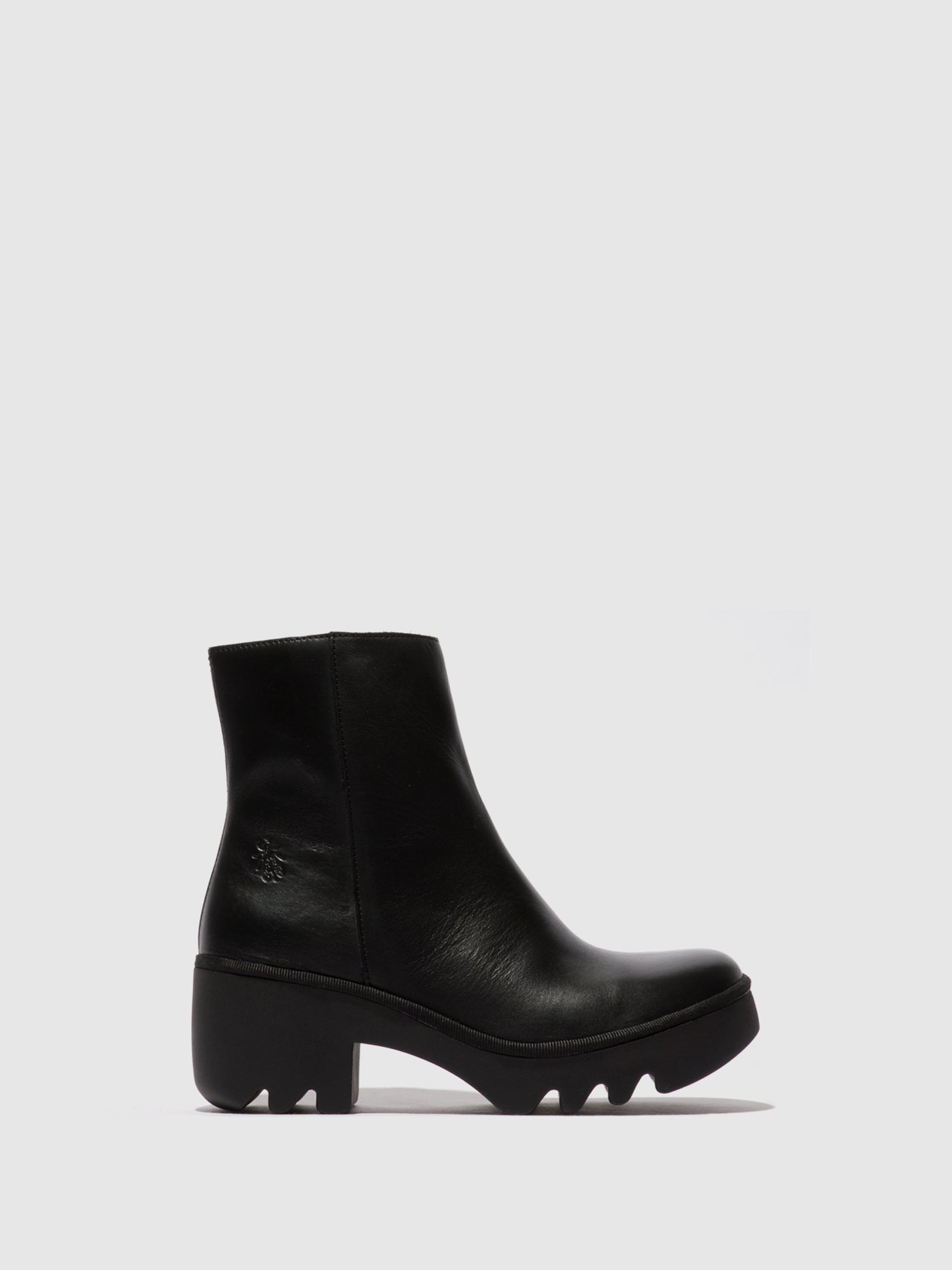 Zip Up Ankle Boots TOOR513FLY RUG BLACK